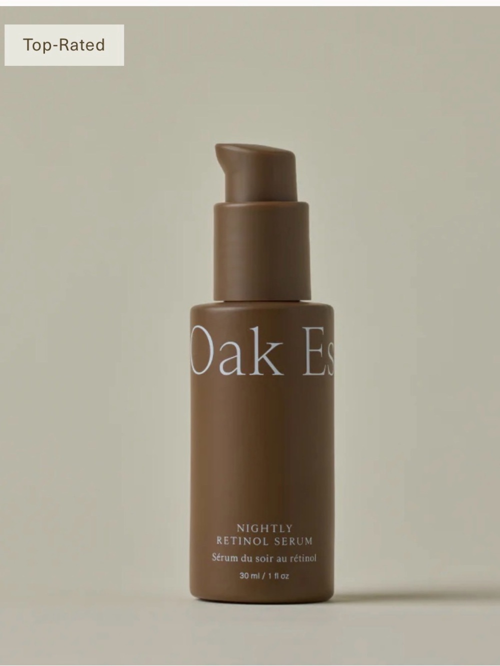 Oak Essentials Nightly Retinol Serum: 30 ml | 1 fl oz (Full Size)
